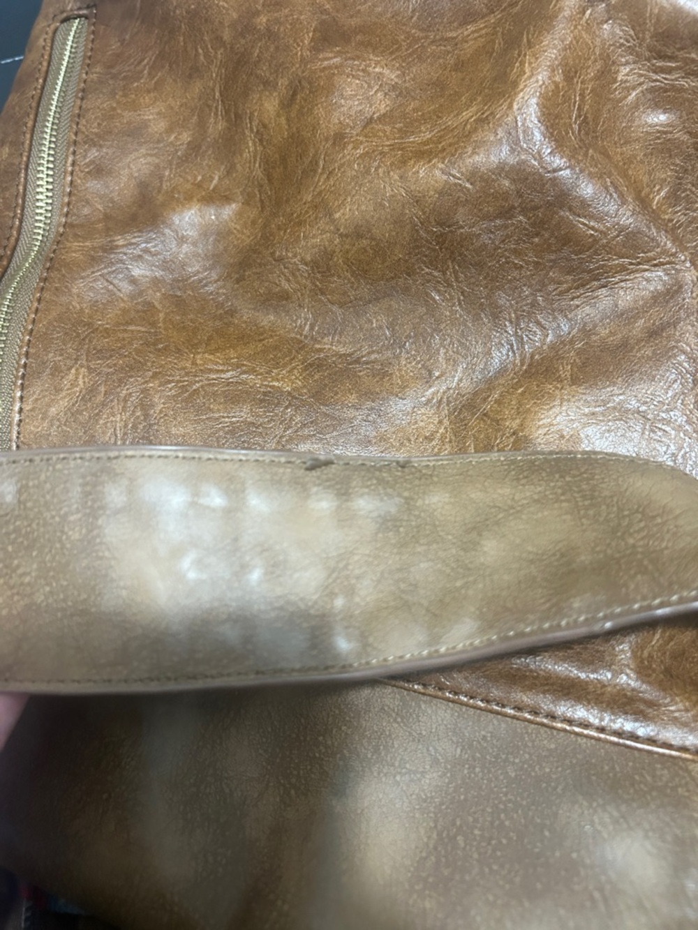 Brown Boho Embroidered Leather-Style Crossbody Bag - Picture 10 of 10
